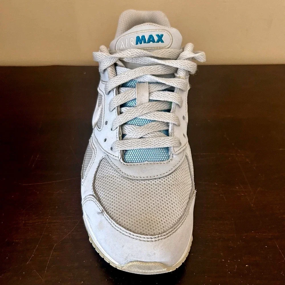 Nike Air Max Ivo Womens Sneakers‎ Light Grey Aqua Blue White Low Top Shoes